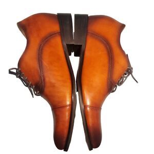 CMR CHAMARIPA Brown Leather Elevator Dress Shoes To Add Height Classic Shoes For